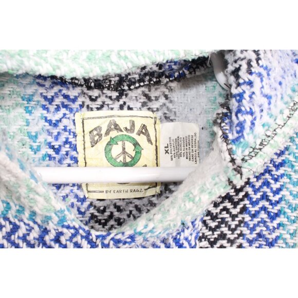 Earth Rags Woven Pullover Baja Joe Hoodie Sweater Pastel Pistachio XL - Picture 4 of 9